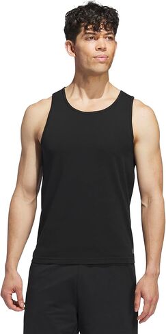 adidas Men's Stretch Cotton Tank Top Undershirts (2-Pack), White/White, Medium in Saudi Arabia