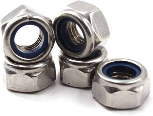 M18 Nylon Insert Lock Nut 304 Stainless Steel Nylon Hex Nut (Pack of 5) in Saudi Arabia