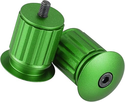 1 Pair Aluminum Alloy 17.5-22mm Handlebar End Plugs for Road Mountain Bicycle Adjustable Handlebar Bike Bar Ends Green Durable Material in Saudi Arabia