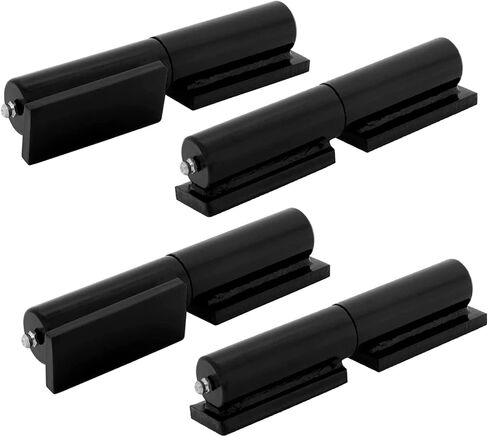 2 Pack Gate Hinges, 7 inches Heavy Duty Gate Hinge, Weld-On Install Fence Gate Hinge, Gate Hinges For Wooden Fences Heavy Duty, Gate Hinges For Metal Gates, Fence Hinges for Outdoor Gate - Black Color in Saudi Arabia