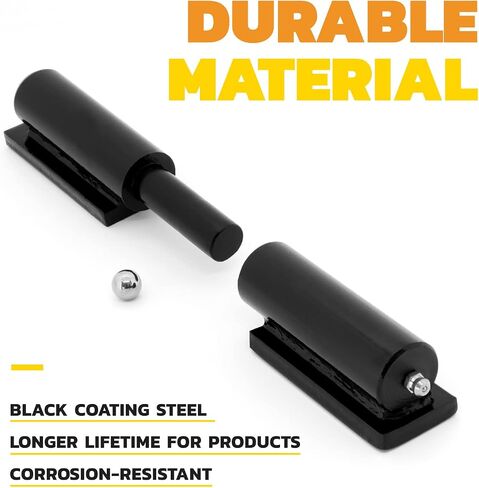 2 Pack Gate Hinges, 7 inches Heavy Duty Gate Hinge, Weld-On Install Fence Gate Hinge, Gate Hinges For Wooden Fences Heavy Duty, Gate Hinges For Metal Gates, Fence Hinges for Outdoor Gate - Black Color in Saudi Arabia