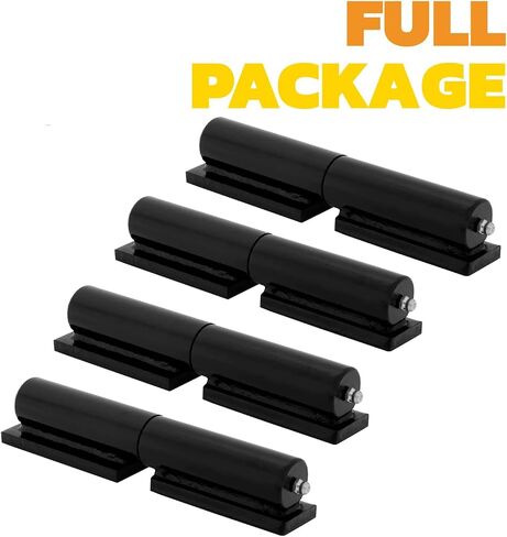 2 Pack Gate Hinges, 7 inches Heavy Duty Gate Hinge, Weld-On Install Fence Gate Hinge, Gate Hinges For Wooden Fences Heavy Duty, Gate Hinges For Metal Gates, Fence Hinges for Outdoor Gate - Black Color in Saudi Arabia