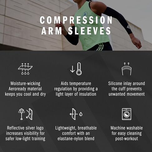 أكمام ذراع Adidas Aeroready Compression in Kuwait