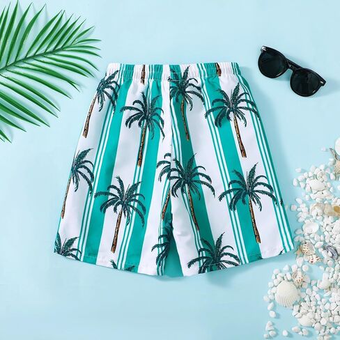 Boys Swim Trunks with Compression Liner Stretch Swim Shorts Teen Boy Quick Dry Swimsuit Board Shorts 5-16 Years in Saudi Arabia