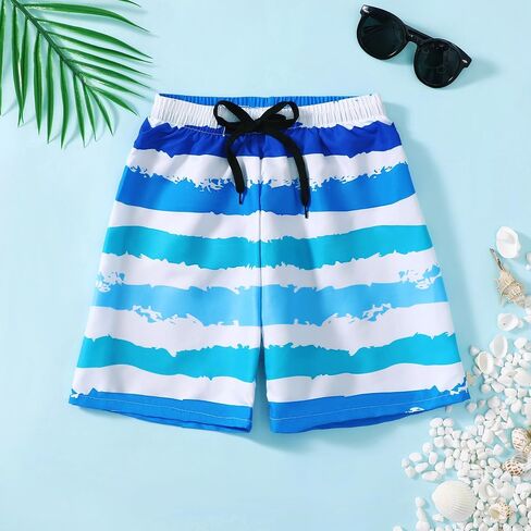 Boys Swim Trunks with Compression Liner Stretch Swim Shorts Teen Boy Quick Dry Swimsuit Board Shorts 5-16 Years in Saudi Arabia