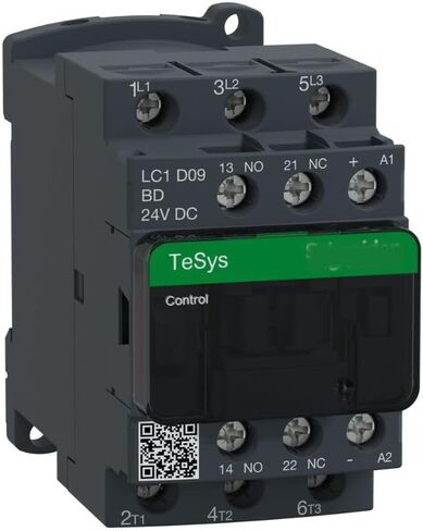 LC1D09BD الموصل ، Tesys DECA ، 3P (3NO) ، AC-3/AC-3E ، <= 440V ، 9A ، 24V DC Coil ، Clamp Coil in Saudi Arabia