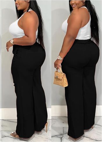 2 Piece Sets for Women Lounge Sweatsuit Crop Tops Drawstring Ripped Wide Leg Pants with Pockets 2024 Tracksuit in Saudi Arabia