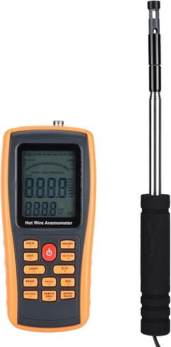 مقياس شدة الشعر الرقمي ، GM8903 LCD Hotheld Hot Wire Speed ​​Pergeeter Paugeeter مع يدوي ومستشعر لـ HVAC في درجة حرارة هواء تدفق القناة in Kuwait