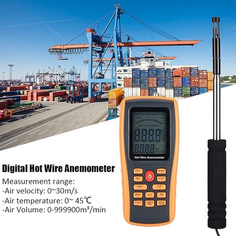 مقياس شدة الشعر الرقمي ، GM8903 LCD Hotheld Hot Wire Speed ​​Pergeeter Paugeeter مع يدوي ومستشعر لـ HVAC في درجة حرارة هواء تدفق القناة in Kuwait
