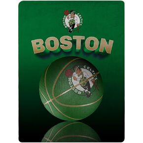 NORTHWEST NBA Celtics Grids Super Plush Micro Raschel Throw, 46-inches x 60-inches, Team Colors