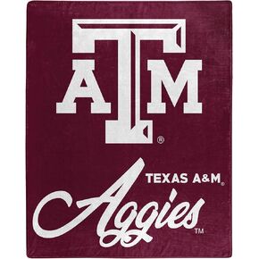 Northwest NCAA Texas A&M Aggies Unisex-Adult Raschel Throw Blanket, 50" x 60", Signature