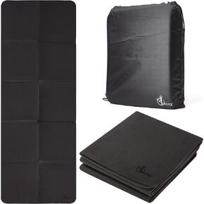 EXERZ Foldable Yoga Mat with a Carry Bag - Portable, Anti-Slip - Travel and Home Workouts