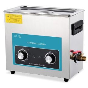 6L Ultrasonic Cleaner, 40kHz Stainless Steel Ultrasonic Jewelry Cleaner with Knob and Basket, Professional Digital Jewelry Cleaner Ultrasonic Machine for Retainer Watch Denture Glasses Cleaning