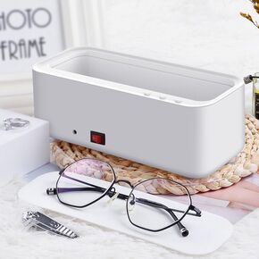 Ultrasonic Glasses Cleaning Machine, Jewelry Cleaner, Makeup Brush Cleaner, Contact Lens Cleaner, Battery Powered