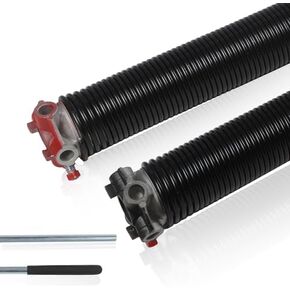 Pair of 2"Garage Door Torsion Springs Set with Non-Slip Winding Bars, Electrophoretic Coated (0.218X2"X32")