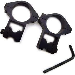 KIRO&SEEU 2pcs Dovetail Track Clip Sight Clip QQ Clip,1" Diameter 10mm 3/8" High Profile See-Thru Dovetail Scope Ring Mount