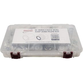 O-Ring Face Seal ORFS Cap/Plug Assortment Kit Flat-Face Hydraulic Fitting Set (38 Piece)
