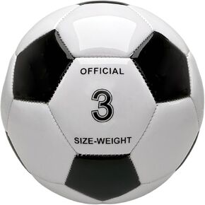 Classic Black and White Soccer Ball Size 3 for boy and Girl Play or Training Indoor Outdoor Balls