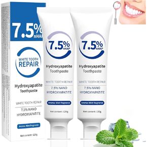 2pcs معجون أسنان هيدروكسيباتيت ، معجون أسنان هيدروكسيباتيت لحماية المينا وتعزيز الأسنان ， صيغة خالية من الفلورايد ، النعناع اللطيف ، التنفس الطازج in Kuwait
