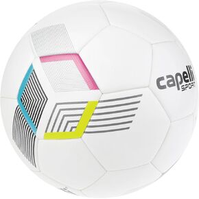 Capelli Sport Soccer Ball Size 5, Tribeca Metro Elite FIFA Quality Pro Soccer Ball for Youth and Adult Players, Outdoor and Indoor Training, Pink Turquoise Neon Lime