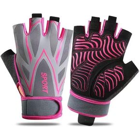 YEHIEL Gym Gloves Cycling Sports Workout Gloves for Women, Fingerless Weight Lifting Gloves Super Lightweight for Mens and Women