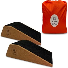 Squat Wedge -Squat Wedge Block-Extra Large SIze-Slant Board for Calf Stretching-Heel Elevated squats w/Non-Slip Grip, Anti-Slip Cork-Lightweight Home Gym Accessories-Yoga Blocks