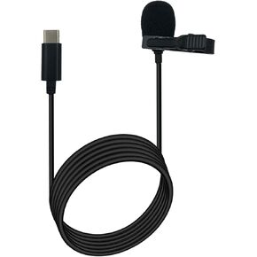 Type C Lavalier Microphone Compatible with DJI Osmo Action 4 3 2 Camera Clip-on External USB C for DJI Osmo Pocket 2 3 for DJI Pocket 2 Gimbal Camera for Insta360 X2 X3 X4,4.9ft