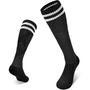 Tphon Boys Soccer Socks Sport Soccer Knee High Socks 2/4 Pairs for Boys Girls, Breathable Training Socks for 3-13 Children