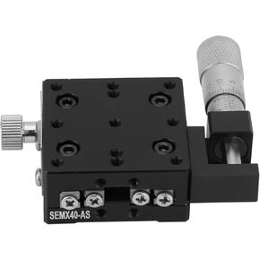 X Linear Stage, 40x40mm X Micrometer Manual FinE tuning Cross Roller Precision Linear Stages Micrometer Manual Precision Linear Translation Stage