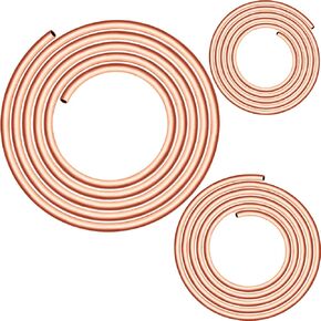 أنبوب النحاس أنابيب النحاس ، 3/8 "OD X 5/16" id x 4.92 قدم أنابيب النحاس الأنابيب النحاسية للثلاجة أو مكيفات الهواء أو مشاريع DIY