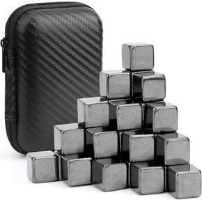 Hematite Magnetic Stones 27PCS, Neat Polished Magnets for Home Office, Refrigerator Neat Gift, Neat Perfect Home Decorations for Educator, Professional, Commercial, Scientific (Black)