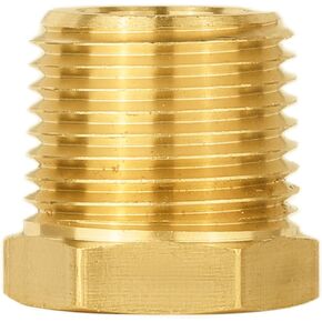 (Pack of 5) EFIELD 1/4" NPT Male Hex Plug, Solid Brass Pipe Fittings