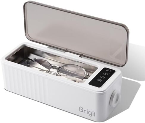 Brigii Ultrasonic Jewelry Cleaner, 15oz Sonic Cleaner with Digital Timer, 4 pre-Set Cleaning Modes for Eyeglasses, Rings, Earrings, Coins, Tools, Dentures-White in Saudi Arabia