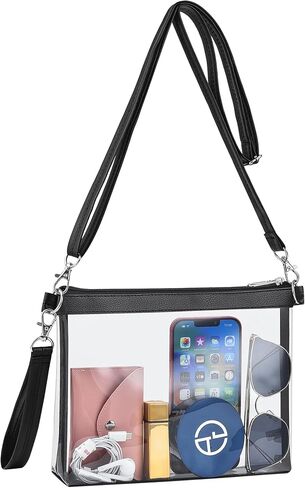 Clear Bag for Stadium Events Clear Purse for Women Leather Clear Crossbody Bag for Concerts Sports Festivals in Saudi Arabia