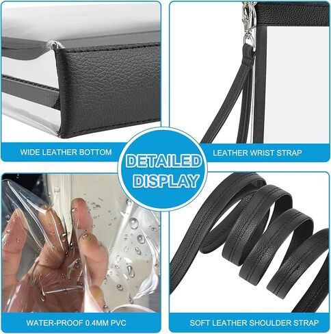 Clear Bag for Stadium Events Clear Purse for Women Leather Clear Crossbody Bag for Concerts Sports Festivals in Saudi Arabia