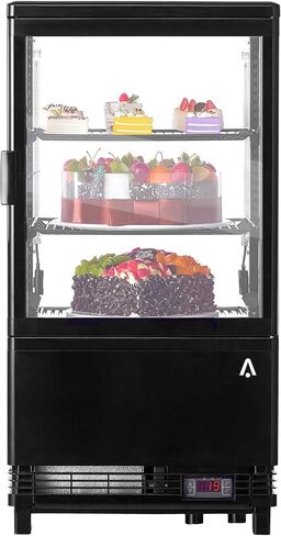 2.0 قدم مكعب. حافظة عرض مبردة على سطح الطاولة، ثلاجة معجنات تجارية مزودة بإضاءة LED وتبريد الهواء، ومخابز ومقاهي ومطاعم، وتتميز بباب منزلق خلفي لسهولة الوصول إليها وخالية من الصقيع in Kuwait