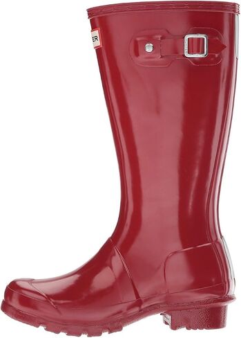 Hunter® Original Kids' Gloss Rain Boots for Kids – Knee High Design – Cushioned Footbed – Nylon Lining Black 3 Little Kid M in Saudi Arabia