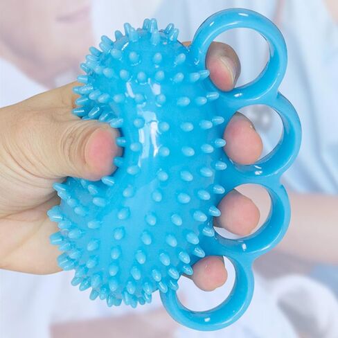 كرة تمرين اليد، تمرين الأصابع، مدرب القوة، كرات تخفيف التوتر للبالغين والأطفال، علاج إعادة تأهيل راحة اليد والأصابع باللون الأزرق in Kuwait