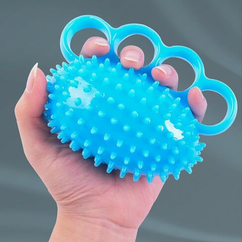 كرة تمرين اليد، تمرين الأصابع، مدرب القوة، كرات تخفيف التوتر للبالغين والأطفال، علاج إعادة تأهيل راحة اليد والأصابع باللون الأزرق in Kuwait