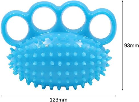 كرة تمرين اليد، تمرين الأصابع، مدرب القوة، كرات تخفيف التوتر للبالغين والأطفال، علاج إعادة تأهيل راحة اليد والأصابع باللون الأزرق in Kuwait