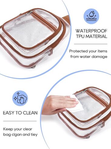 3 Pockets Clear Bag for Stadium Events Large Clear Sling Crossbody Backpack Fanny Pack Concert Purses for Women Men in Saudi Arabia
