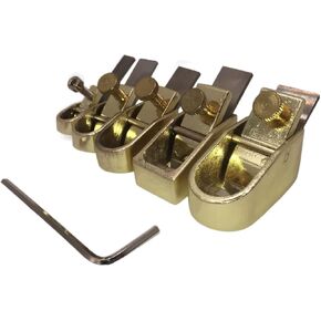 5 Pcs Violin Thumb Planer Set with 8-16mm Blades Width Mini Wood Planer Micro Woodworking Planer DIY Violin Making tools for Violin Viola Cello wooden stringed Instruments Accessories Gold