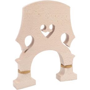 Double Bass Bridge, Violin Part, Height Adjustable, High Strength Standard Size Maple Wood for Replacement (1/8)