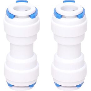 2 Pcs WR02X11330 Connector Unit for GE Refrigerator, 5/16" to 5/16" Refrigerator Water Line Tube Connector part Replacement
