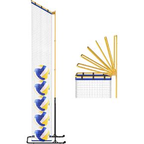 Volleyball Setter Trainer Net, Volleyball Setter Training Equipment with Adjustable Height and Angle for Setting, Serving, and Spiking, Movable Target Net for Indoor and Outdoor Practice