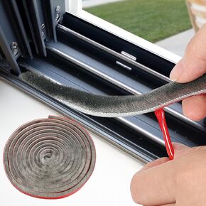 50ft Self Adhesive Weather Stripping Door Seal, Door Weather Stripping for Soundproofing, Windproof, Dustproof, Stronger Stickiness,0.35" Wide X 0.2" Thick,Grey
