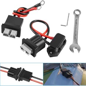 Battery Quick Connect Disconnect Connectors Plug with 8 Gauge Wire Replacement Parts Kit Fit For Newport NV X NK-180S Kayak Trolling Motors