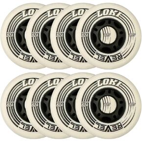 Alkali Hilo 4-76MM/4-80MM Outdoor Inline Roller Hockey Wheels Revel Cele 8 Pack - 82A
