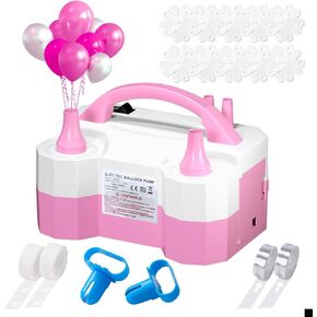 Balloon Pump, Balloon Pump Electric, Portable Dual Nozzle Electric Blower Air Pump Inflator for Party Decoration. Faster and Save Time