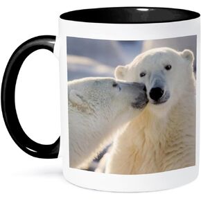 3dRose mug_70261_4 "Canada, Manitoba, Hudson Bay, Churchill, Polar bear -CN03 BJA0001 - Janyes Gallery" Two Tone Black Mug, 11 oz, Multicolor